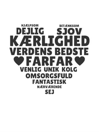Farfar hjerte inkl. personlig hilsen